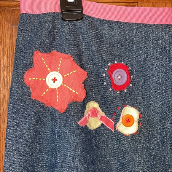 Classic BODEN skirt 8 denim with FABULOUS appliqué accents EXCELLENT condition - Picture 5 of 15